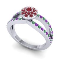 Statement Floral Pave Pula Ring