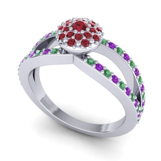 Statement Floral Pave Pula Ring