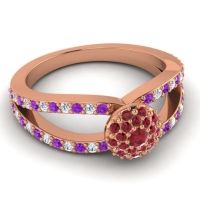 Statement Floral Pave Pula Ring