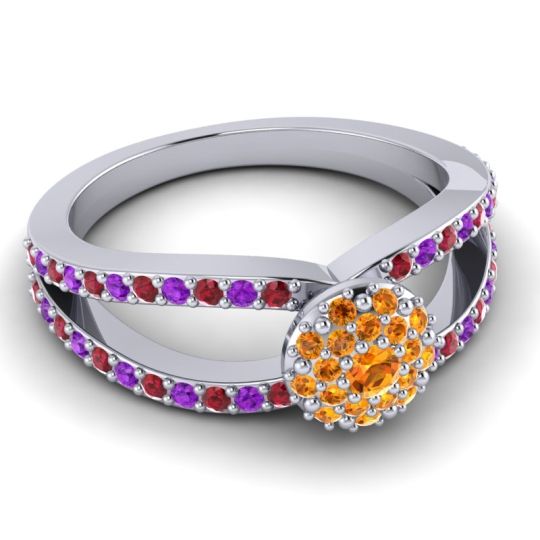 Statement Floral Pave Pula Ring