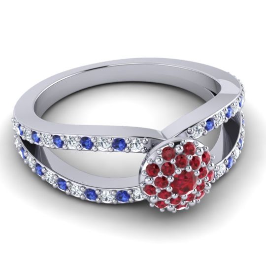 Statement Floral Pave Pula Ring