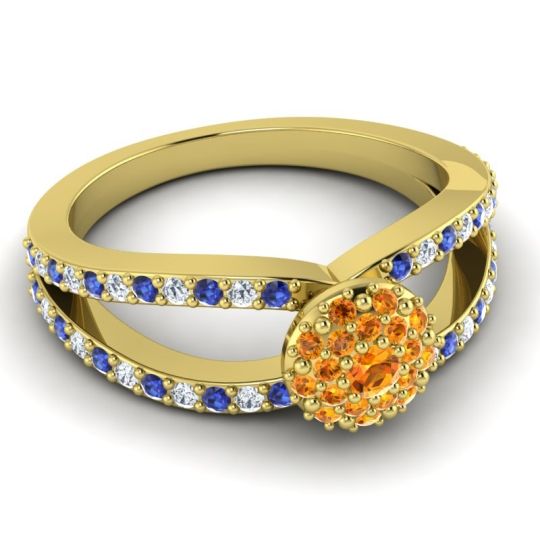 Statement Floral Pave Pula Ring