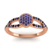Blue Sapphire Fashion Ring In 14K Rose Gold With Black Onyx – Mudrita Statement Ring