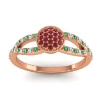 Statement Floral Pave Mudrita Ring