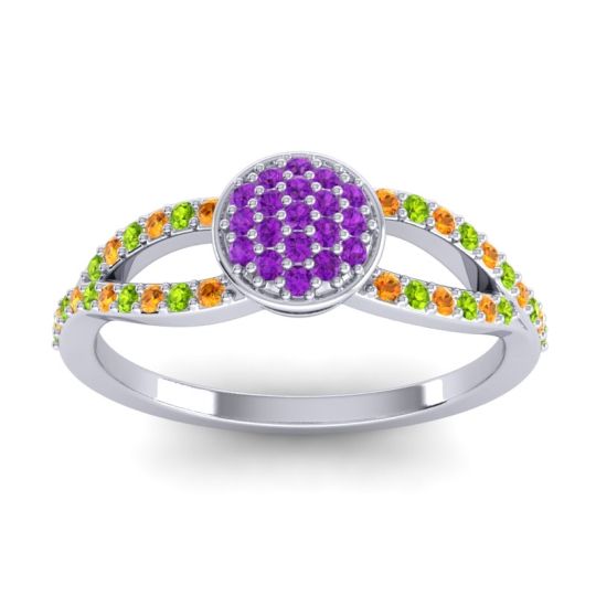 Statement Floral Pave Mudrita Ring