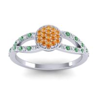 Statement Floral Pave Mudrita Ring
