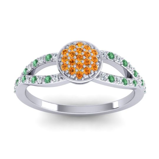 Statement Floral Pave Mudrita Ring