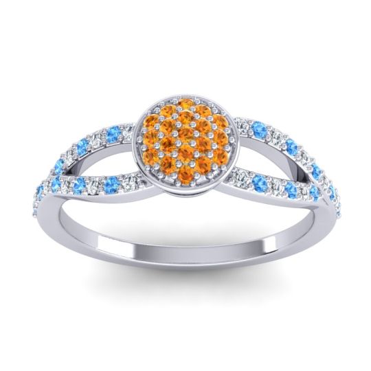 Statement Floral Pave Mudrita Ring