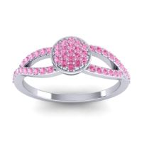 Pink Tourmaline Fashion Ring In Palladium – Mudrita Statement Ring