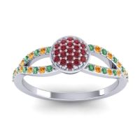 Statement Floral Pave Mudrita Ring