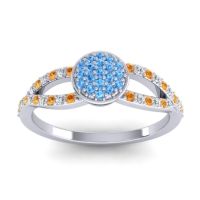 Statement Floral Pave Mudrita Ring