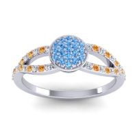 Statement Floral Pave Mudrita Ring