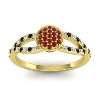 Statement Floral Pave Mudrita Ring