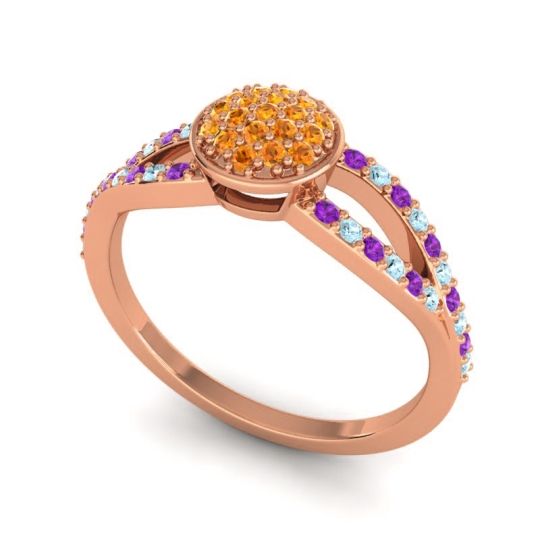 Statement Floral Pave Mudrita Ring