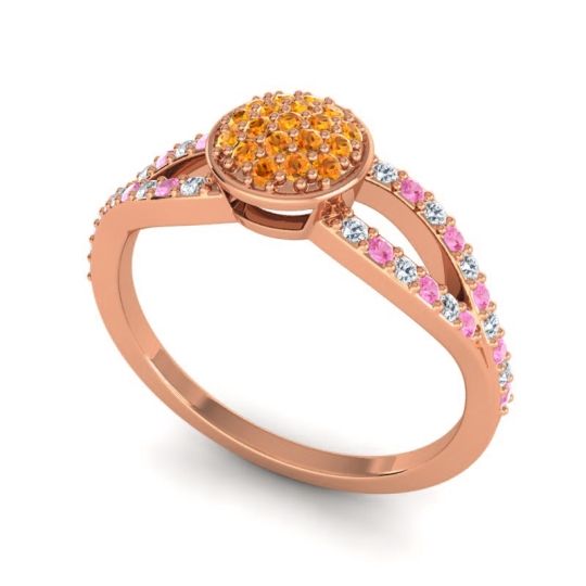Statement Floral Pave Mudrita Ring
