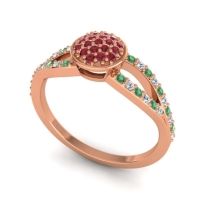 Statement Floral Pave Mudrita Ring