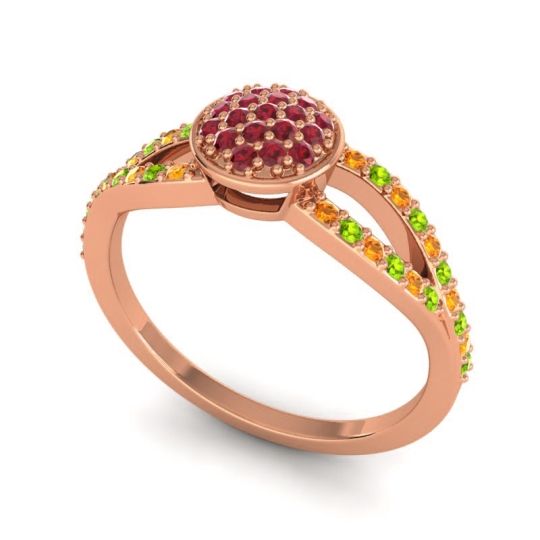Statement Floral Pave Mudrita Ring