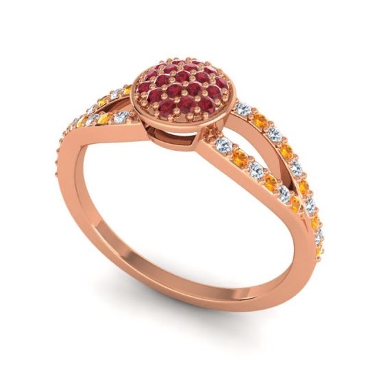 Statement Floral Pave Mudrita Ring