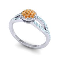 Statement Floral Pave Mudrita Ring