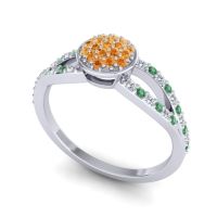 Statement Floral Pave Mudrita Ring