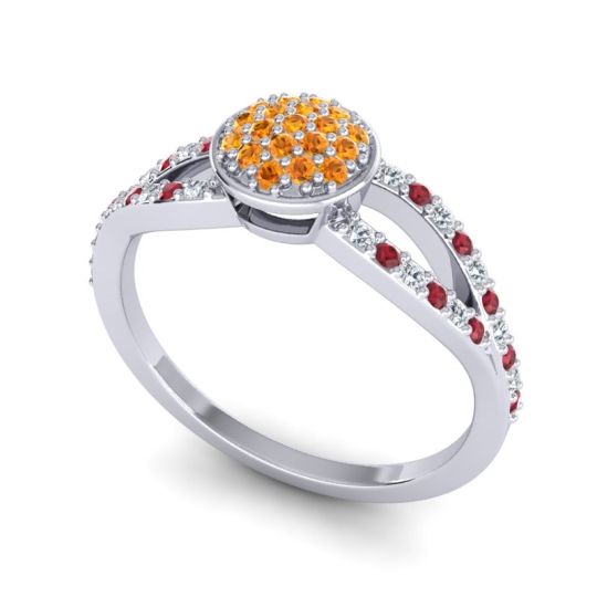 Statement Floral Pave Mudrita Ring