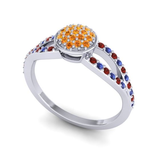 Statement Floral Pave Mudrita Ring