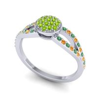 Statement Floral Pave Mudrita Ring