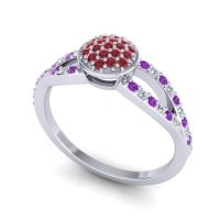 Statement Floral Pave Mudrita Ring