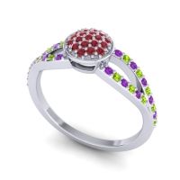 Statement Floral Pave Mudrita Ring