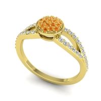 Statement Floral Pave Mudrita Ring
