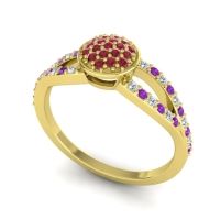 Statement Floral Pave Mudrita Ring