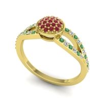 Statement Floral Pave Mudrita Ring