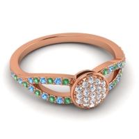 Statement Floral Pave Mudrita Ring