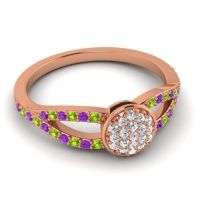 Statement Floral Pave Mudrita Ring