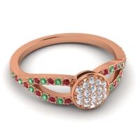 Statement Floral Pave Mudrita Ring