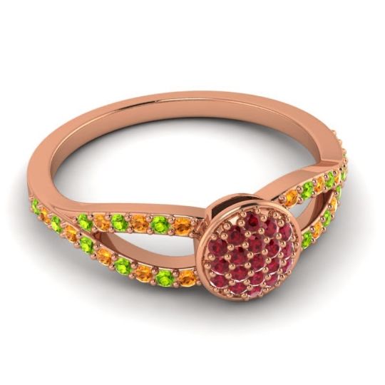 Statement Floral Pave Mudrita Ring