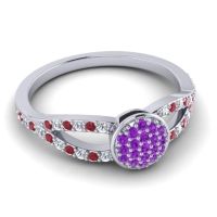Statement Floral Pave Mudrita Ring