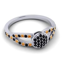 Statement Floral Pave Mudrita Ring