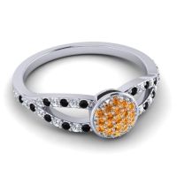 Statement Floral Pave Mudrita Ring