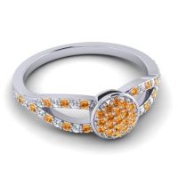Statement Floral Pave Mudrita Ring