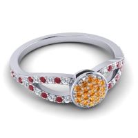 Statement Floral Pave Mudrita Ring