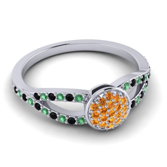 Statement Floral Pave Mudrita Ring