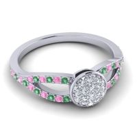 Statement Floral Pave Mudrita Ring