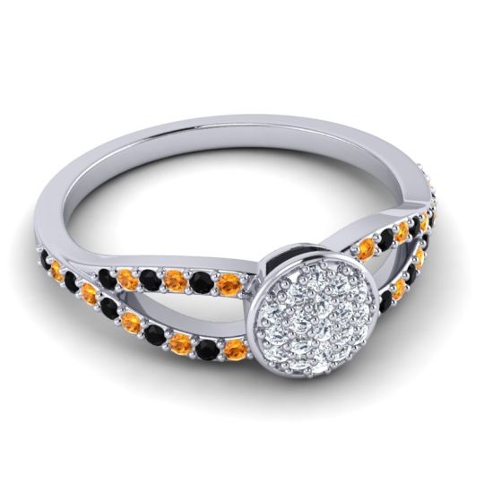 Statement Floral Pave Mudrita Ring