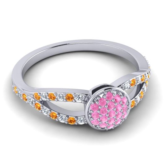 Statement Floral Pave Mudrita Ring