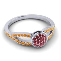Statement Floral Pave Mudrita Ring
