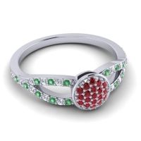 Statement Floral Pave Mudrita Ring