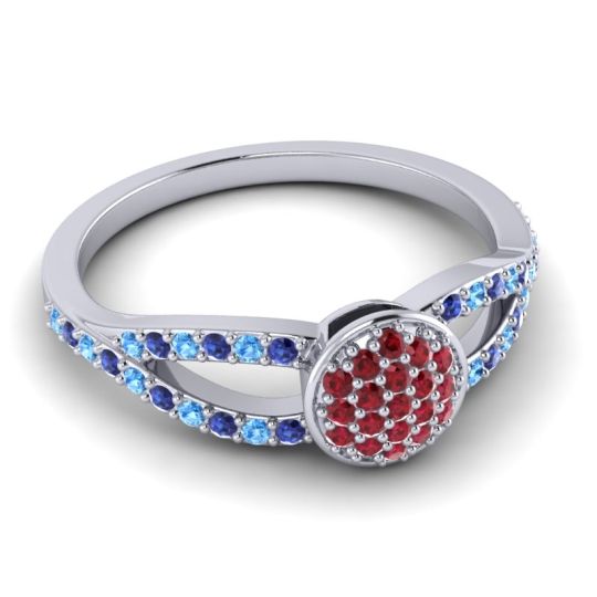 Statement Floral Pave Mudrita Ring