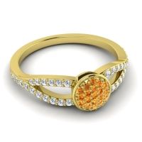 Statement Floral Pave Mudrita Ring