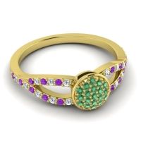 Statement Floral Pave Mudrita Ring